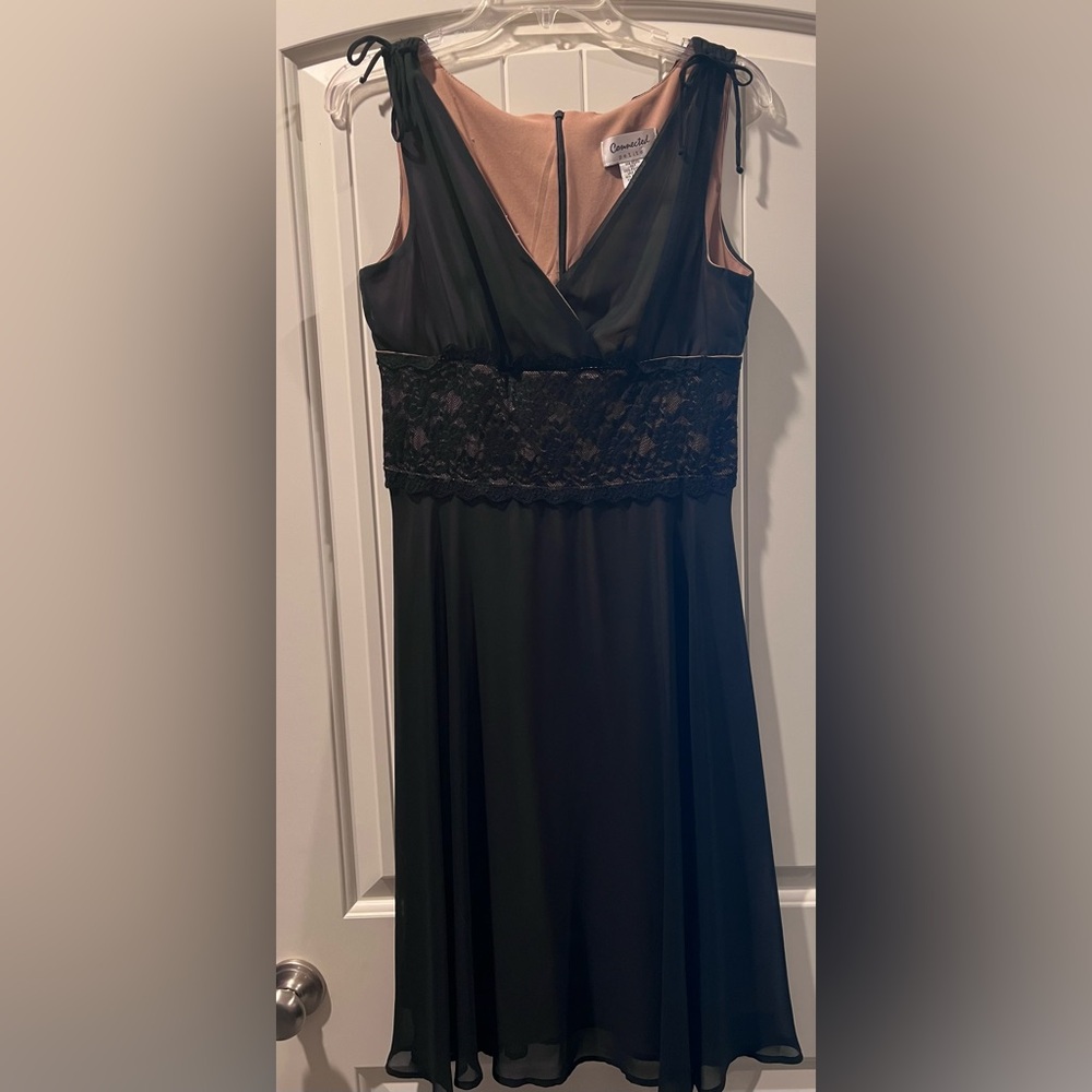 Connected Apparel Black Lace Maxi Dress
